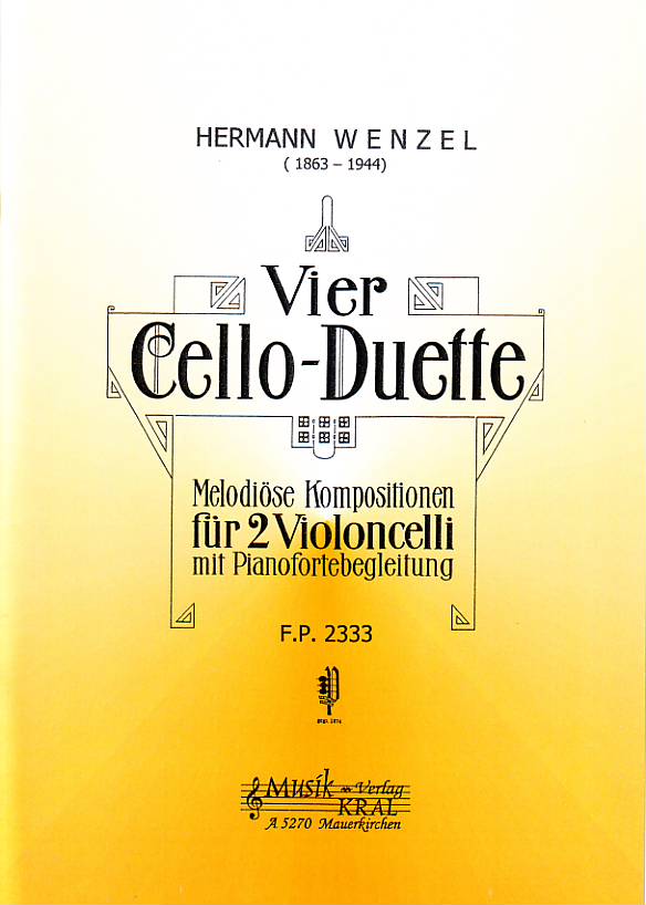 Vier Cello - Duette mit Klavier