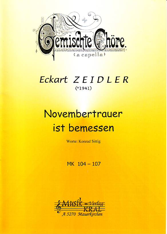 Novembertrauer ist bemessen