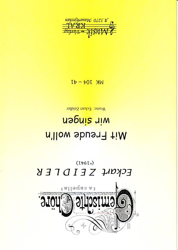 Mit Freude woll'n wir singen