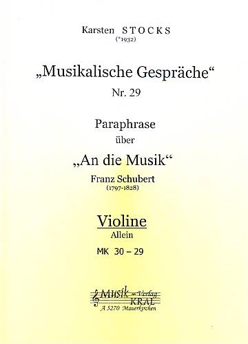 Paraphrase Nr.29, über "An die Musik"