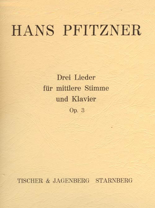 Drei Lieder für mittlere Stimme, op.3